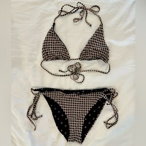 SIYU Reversible Triangle Bikini Top & Bottom XS/S